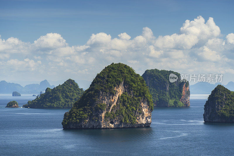 Krabi省，泰国，Koh Hong岛景观景观360度。